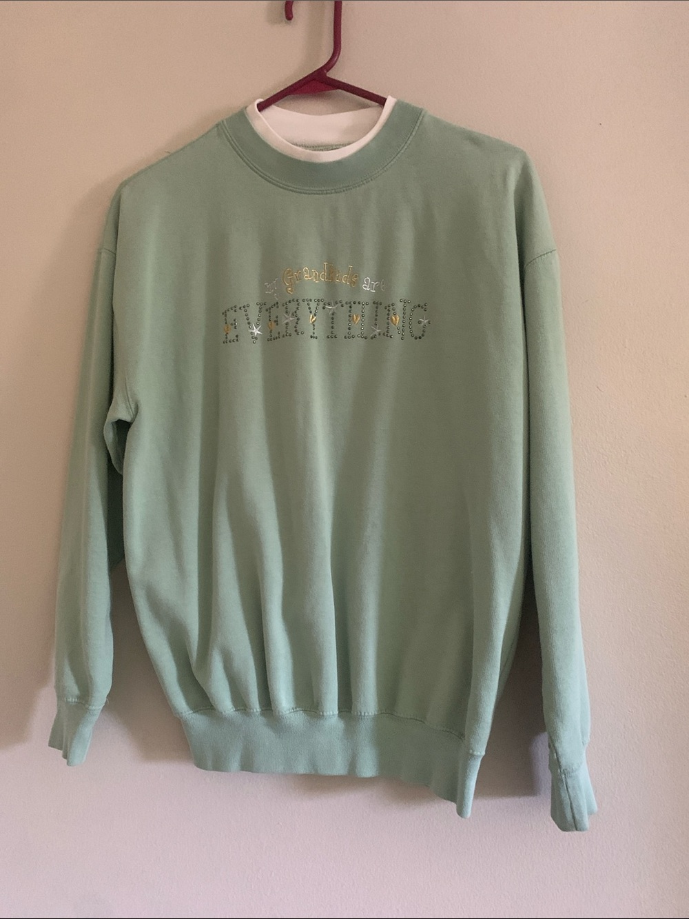 My grandkids are EVERYTHING Embellished Crewneck Sweatshirt - medium vintage